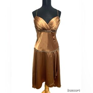 Dave & Johnny Bronze Midi Dress